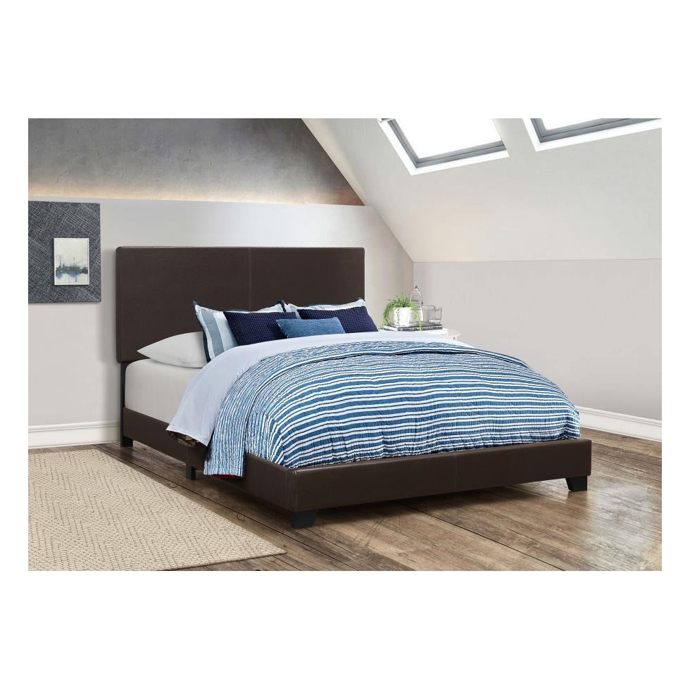 silva dark brown full bed   