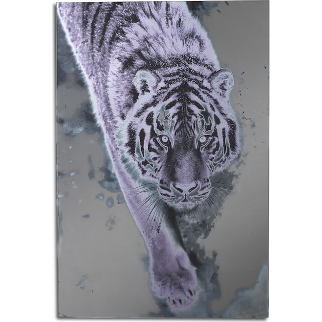 Home Accessories - Silver Tiger Wall Art