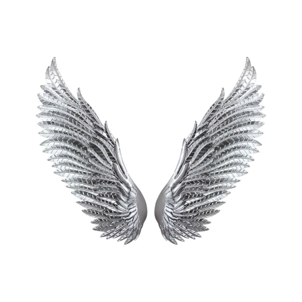 silver wings silver wall art   