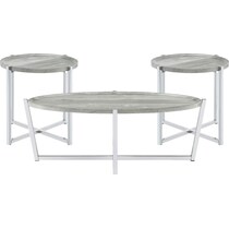 silver  pc occasional tables   