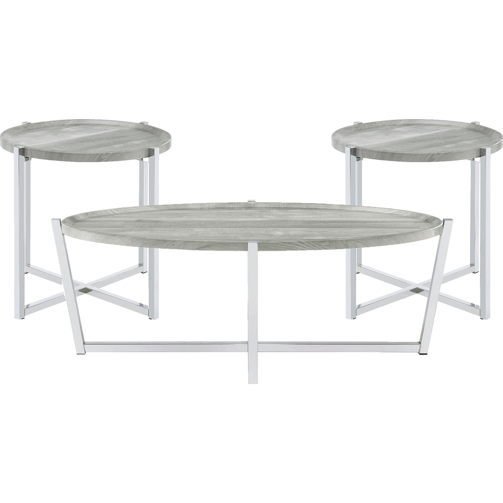 silver  pc occasional tables   