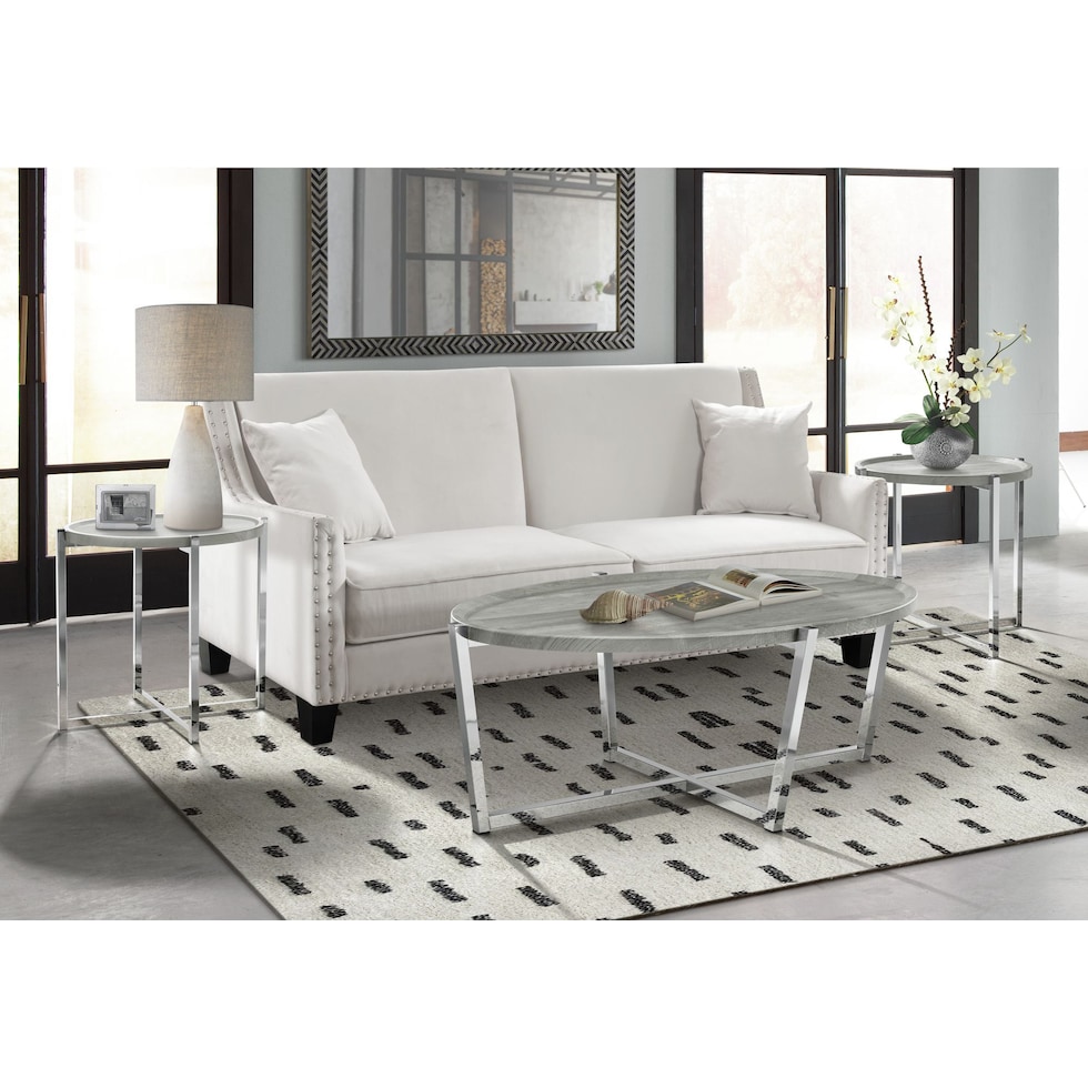 silver  pc occasional tables   