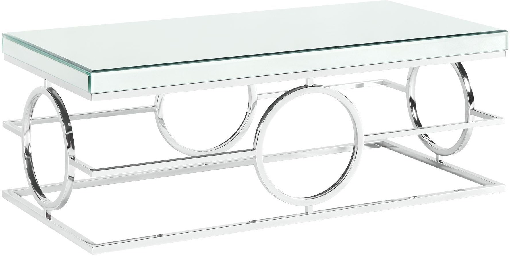 Rehan Rectangle Mirrored Coffee Table Value City Furniture