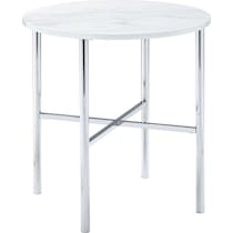 silver end table   