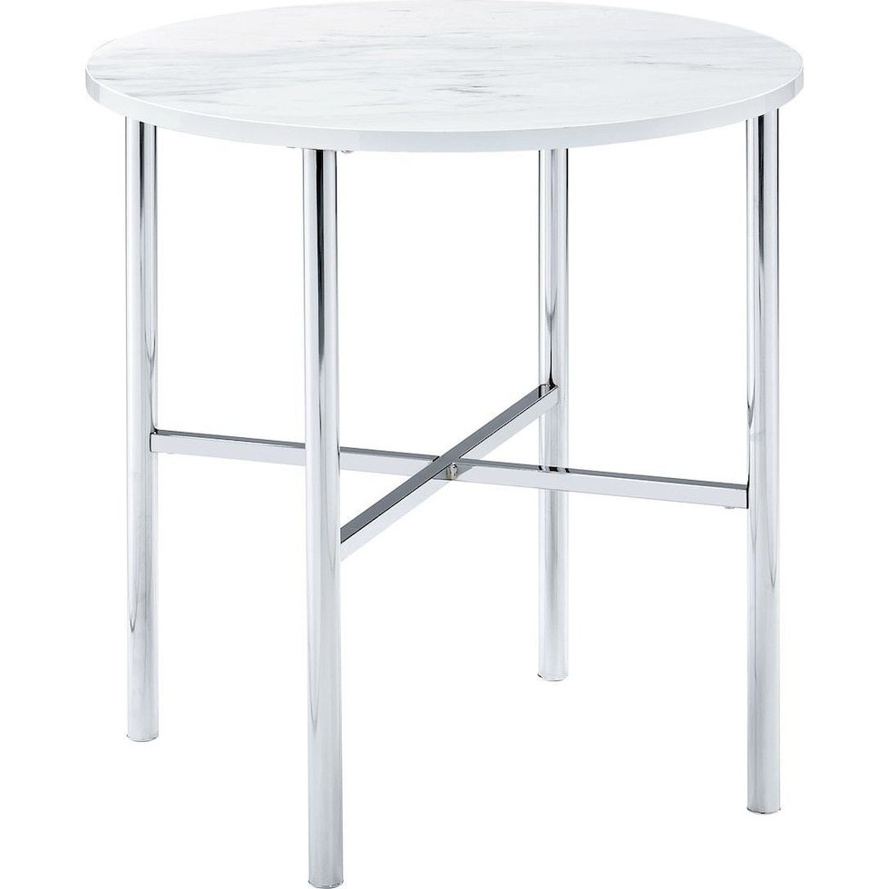 silver end table   