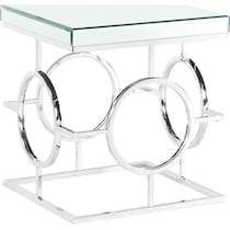 silver end table   