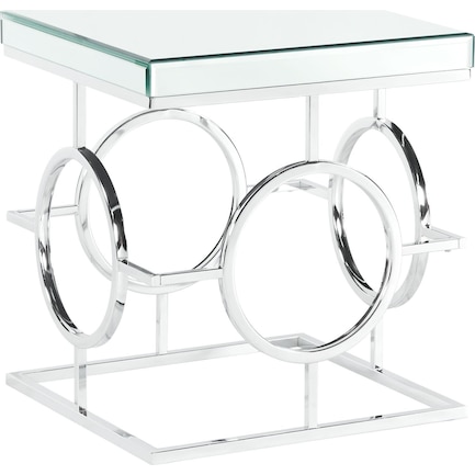 Rehan Square Mirrored End Table