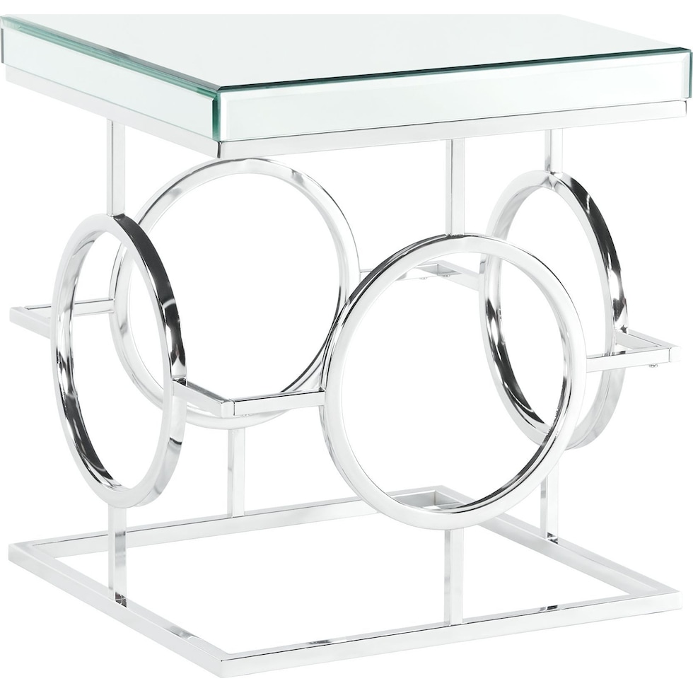 silver end table   