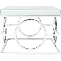 silver end table   