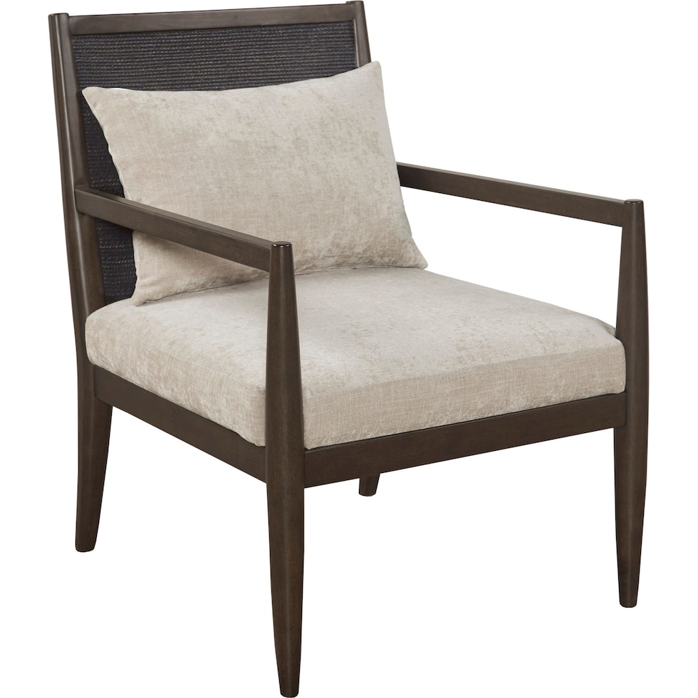 simms brown accent chair   