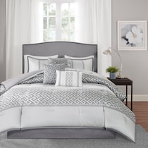 simon gray california king bedding set   