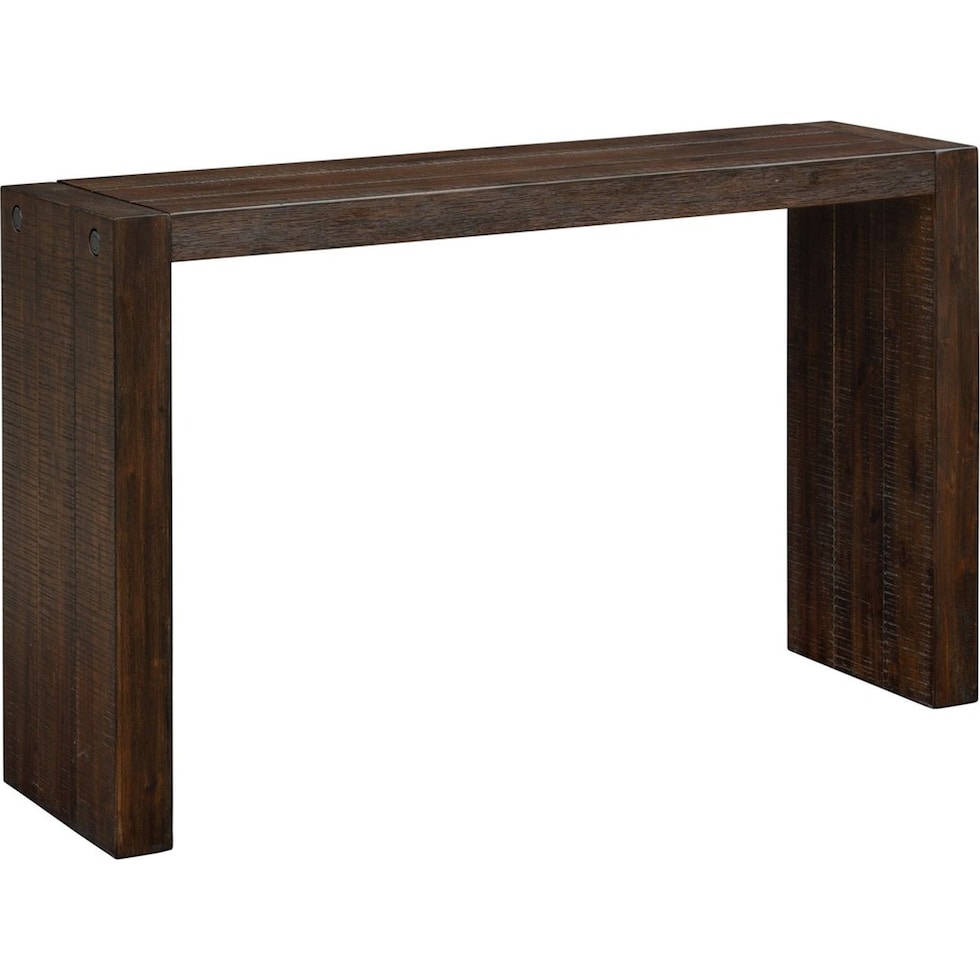 simona dark brown console table   