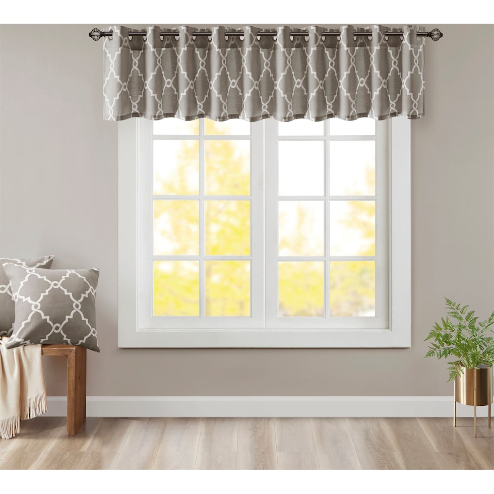 sinclair gray window valence   