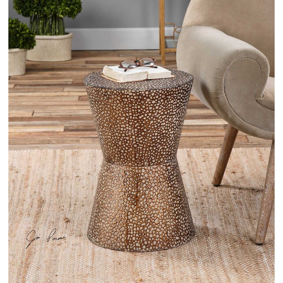 singer gold accent table   