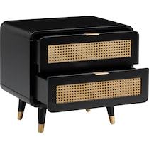 sirona black nightstand   