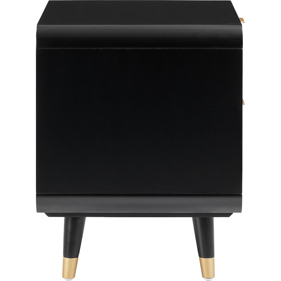 sirona black nightstand   