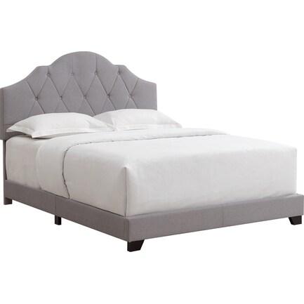 Skylar King Upholstered Bed - Gray