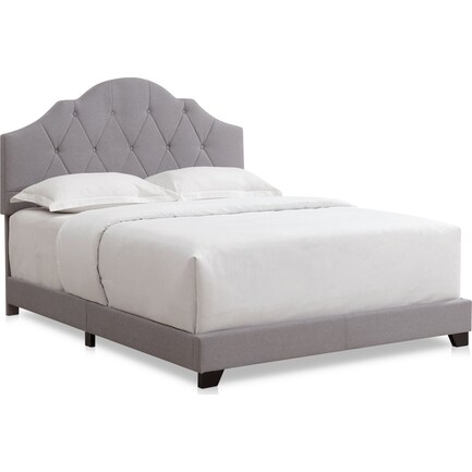 Skylar Queen Upholstered Bed - Gray