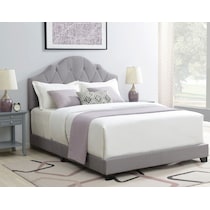 skylar gray queen upholstered bed   