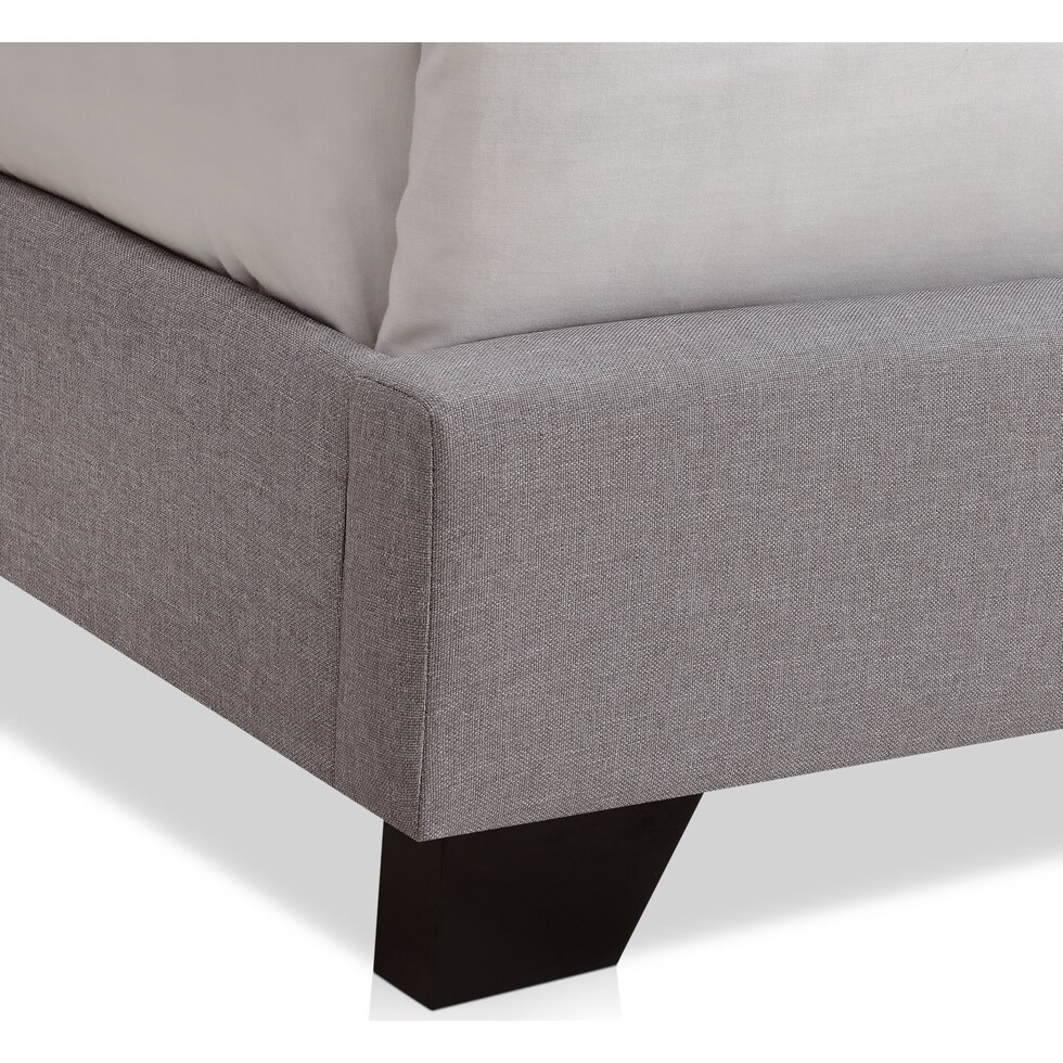 skylar gray queen upholstered bed   