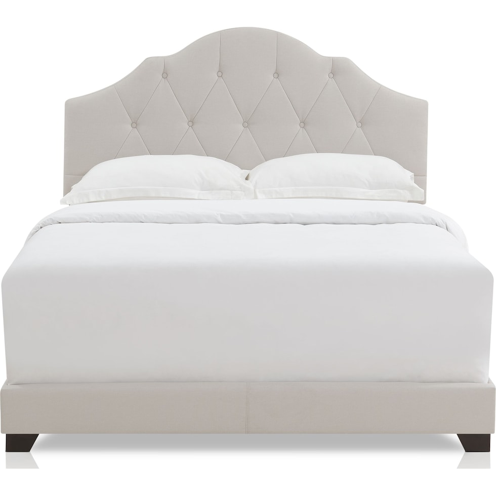 skylar gray queen upholstered bed   