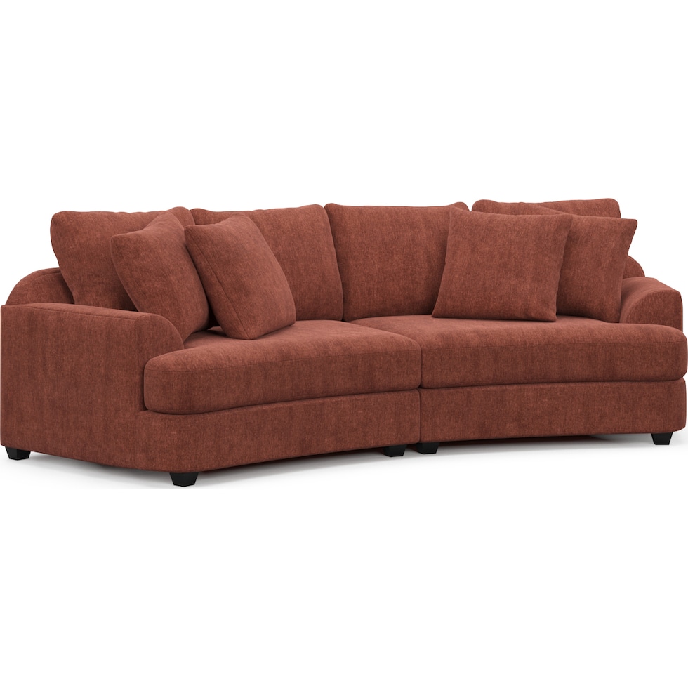 skylar orange sofa   