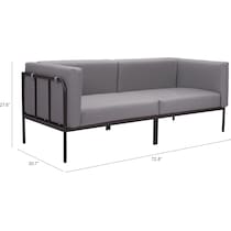 skyline dark brown outdoor sofa   