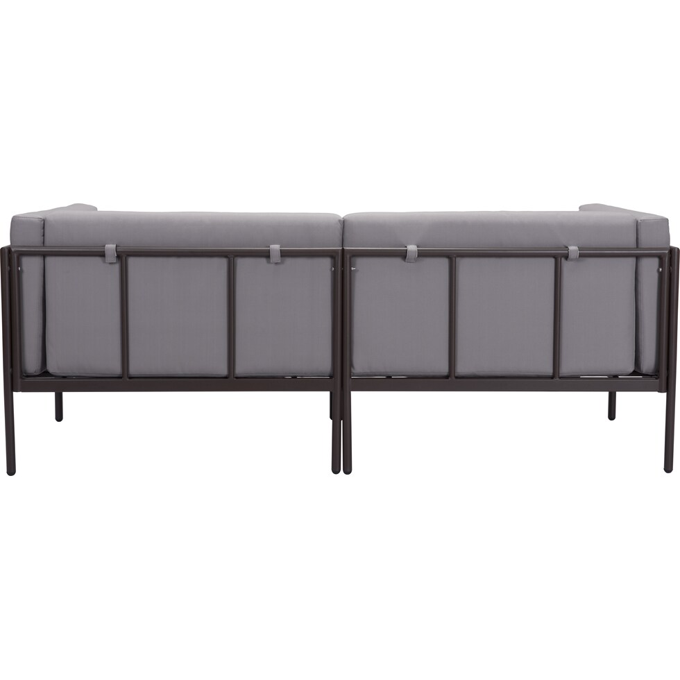 skyline dark brown outdoor sofa   
