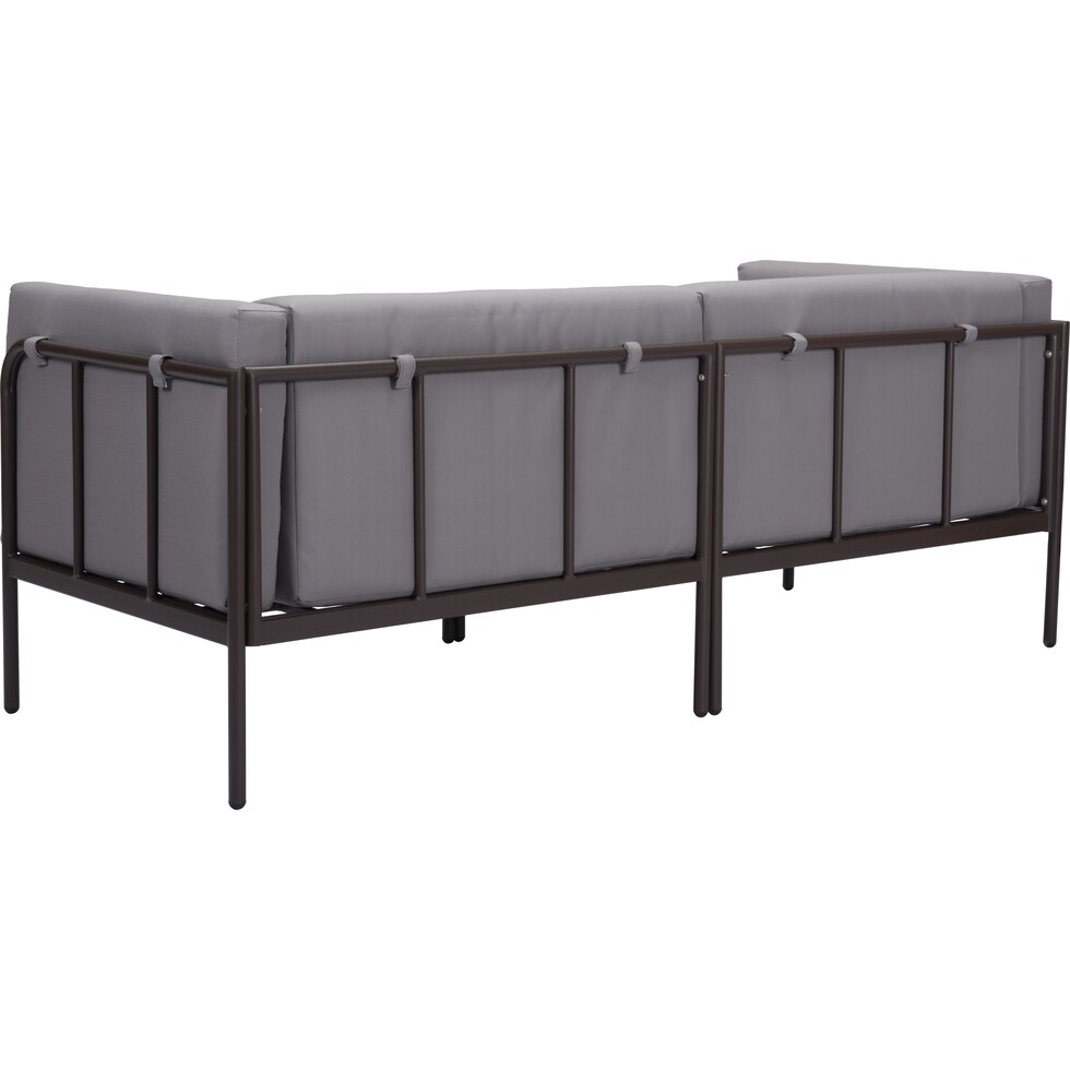 skyline dark brown outdoor sofa   