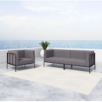 skyline dark brown outdoor sofa   