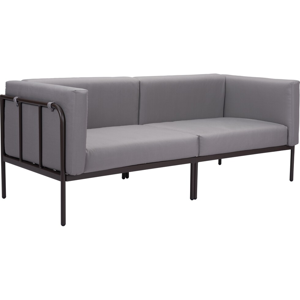 skyline dark brown outdoor sofa   