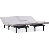 sleeptech gray split king adjustable foundation   