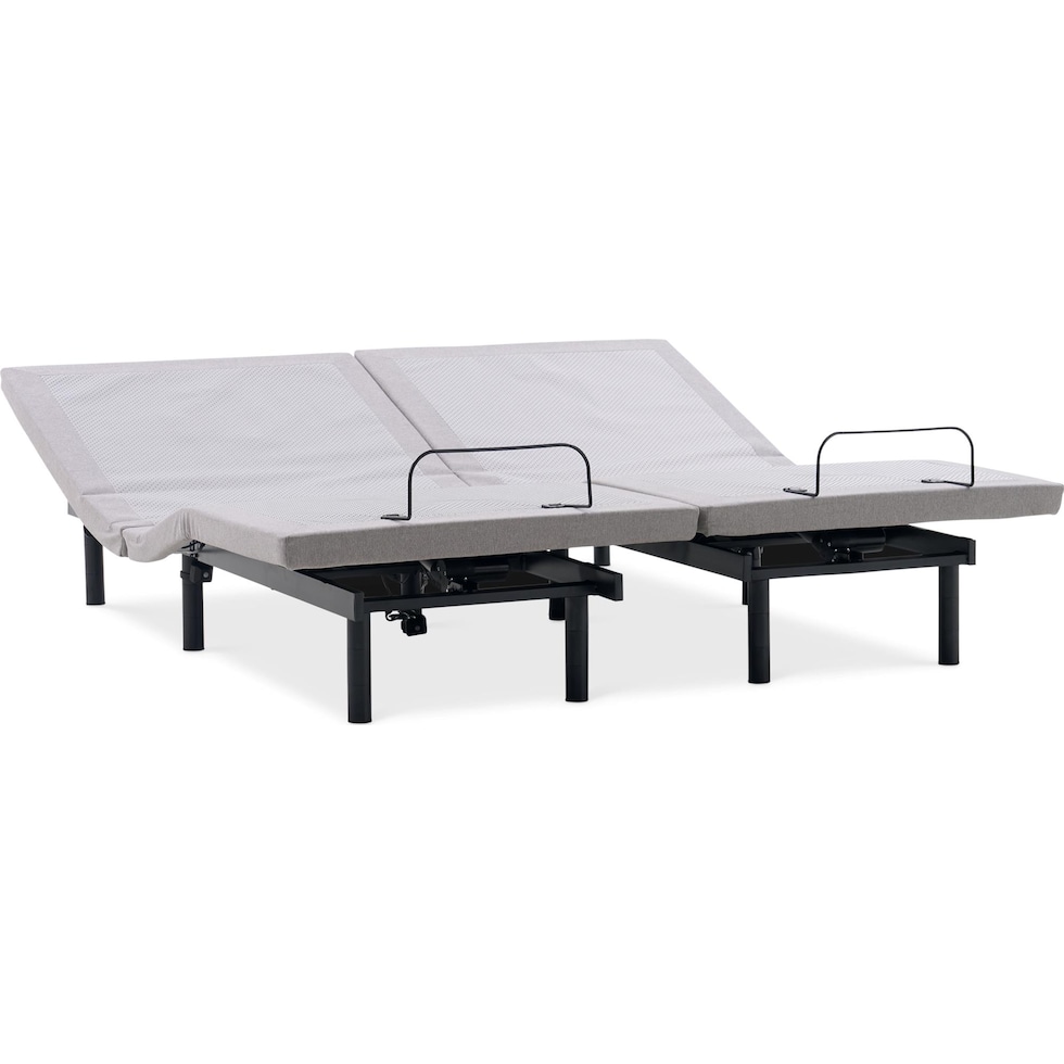 sleeptech gray split king adjustable foundation   