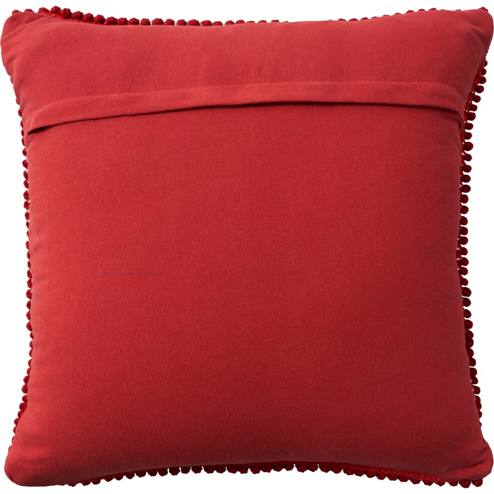 snowflake red accent pillow   