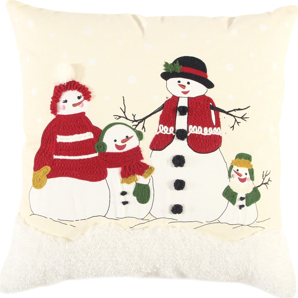 snowman family multi pillow   