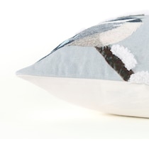 snowy birds gray pillow   