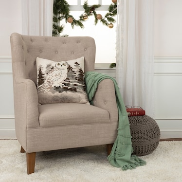 Snowy Owl 20" x 20" Pillow