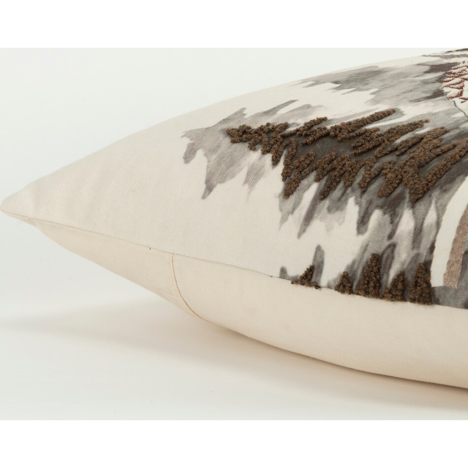 snowy owl gray pillow   