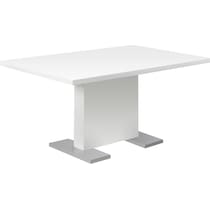 sofia white chrome dining table   