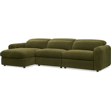Soho Dual-Power Reclining 3-Piece Sectional with Adjustable Base Chaise