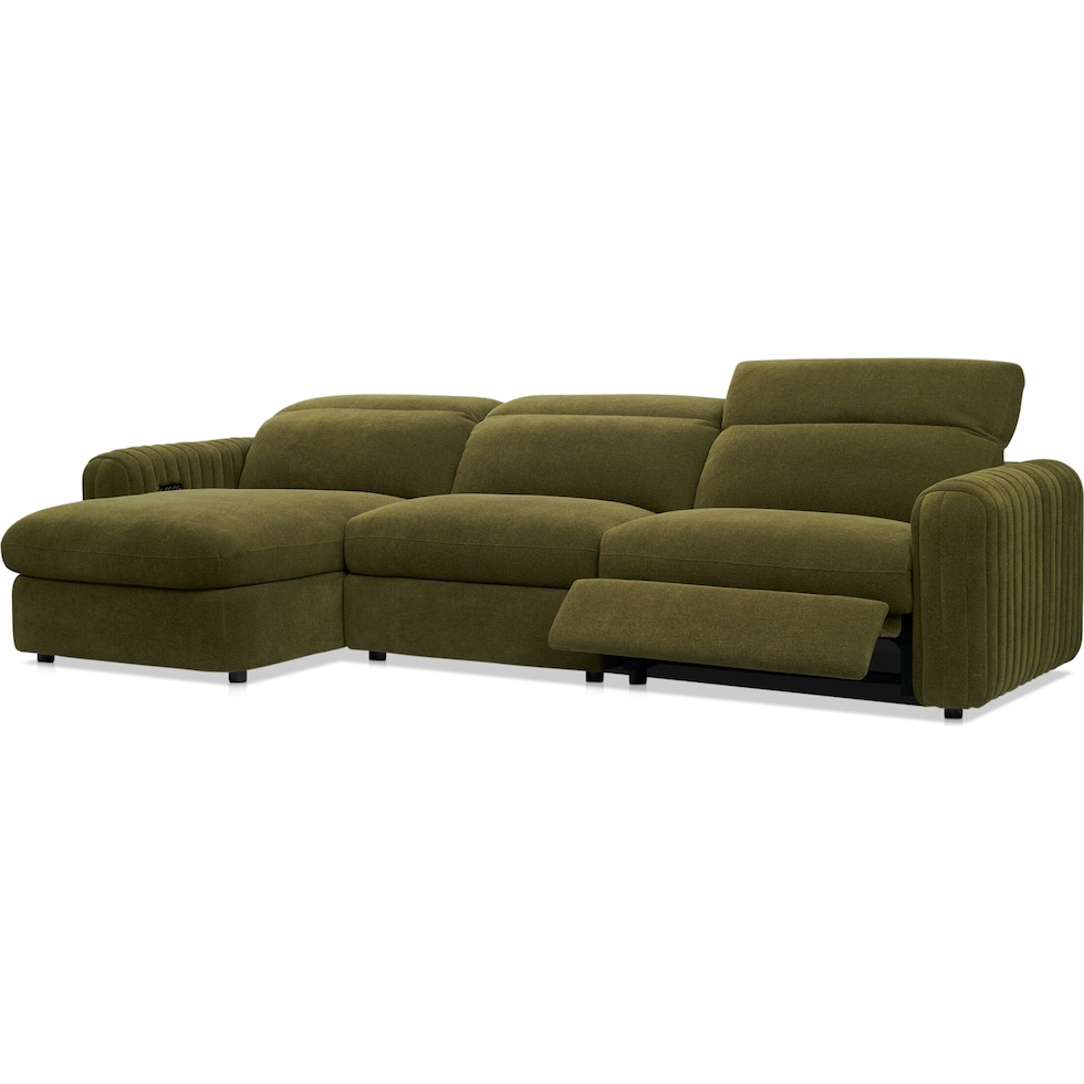 soho green sectional   