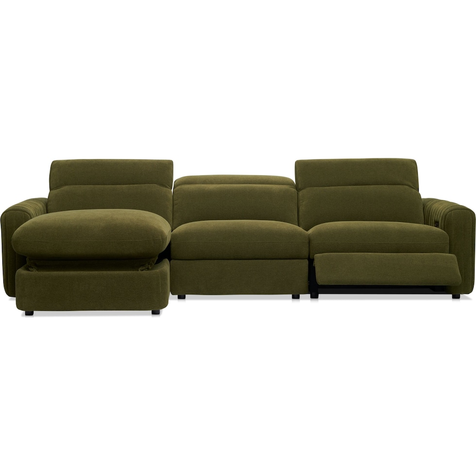 soho green sectional   