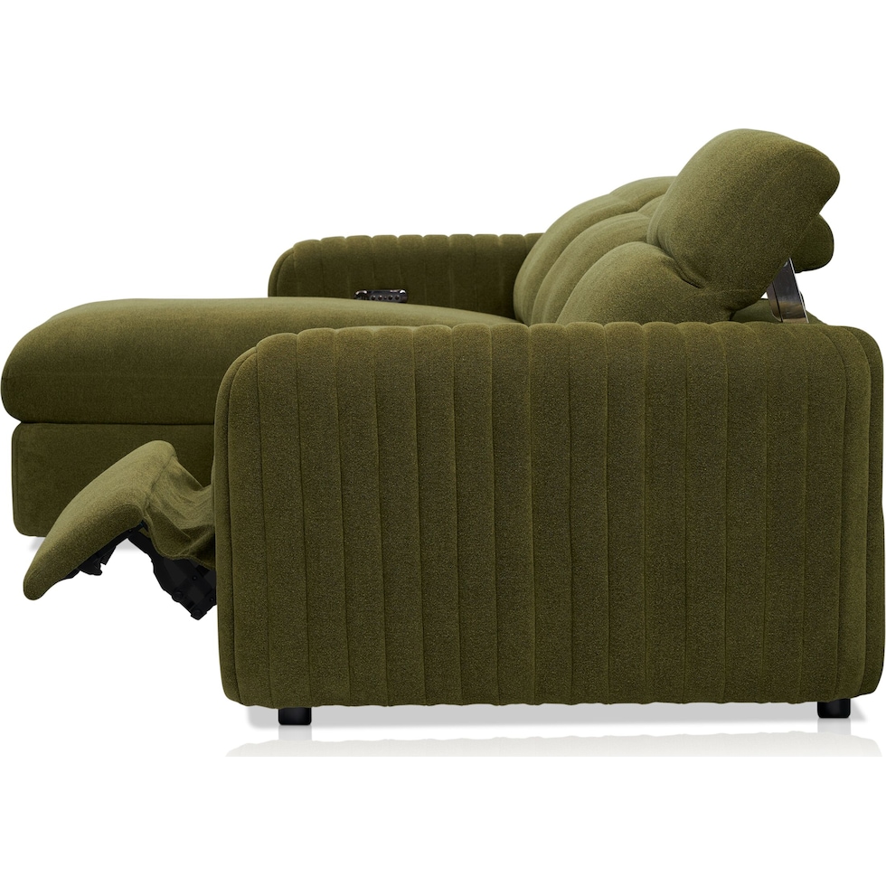 soho green sectional   