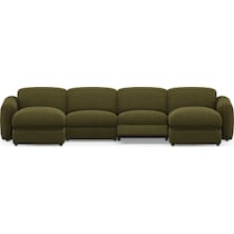 soho green sectional   