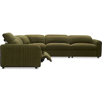 soho green sectional   