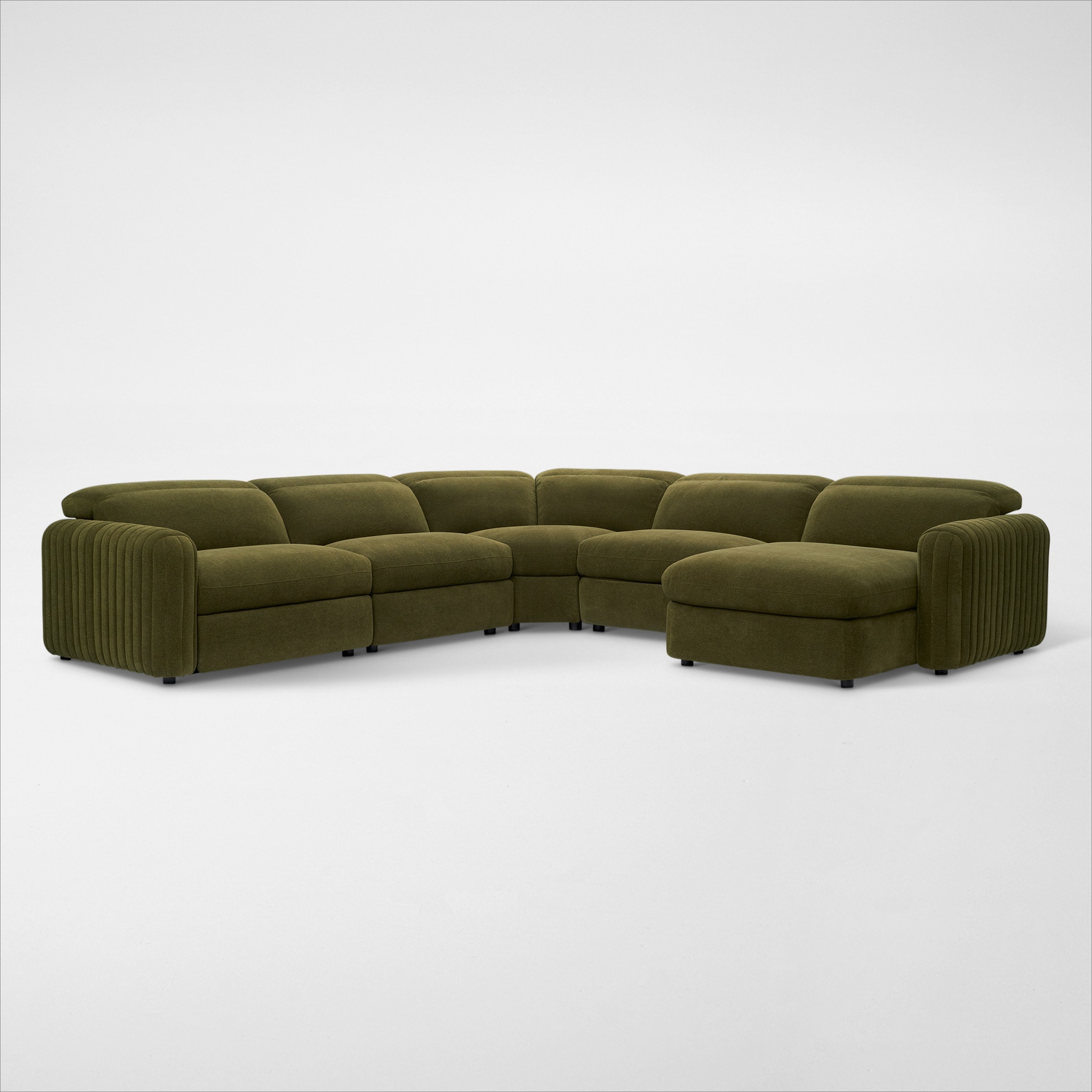 Soho Dual-Power Reclining 5-Piece Sectional with Adjustable Base