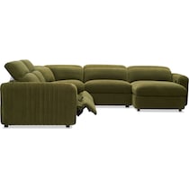 soho green sectional   