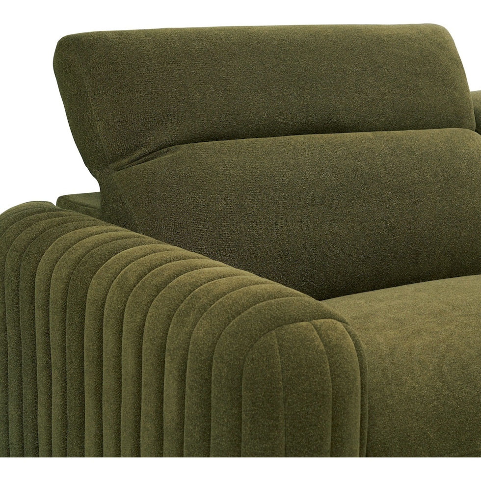 soho green sectional   