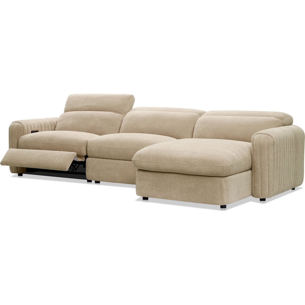 soho light brown sectional   