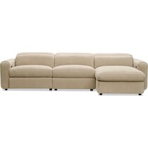 soho light brown sectional   